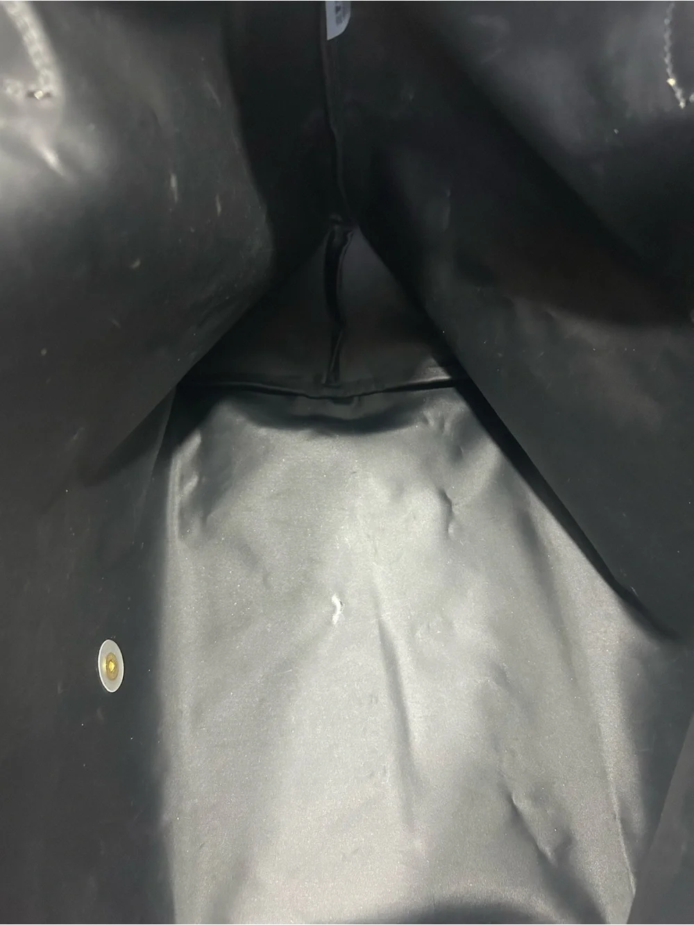 Longchamp Black Tote with Brown Trim and Handles